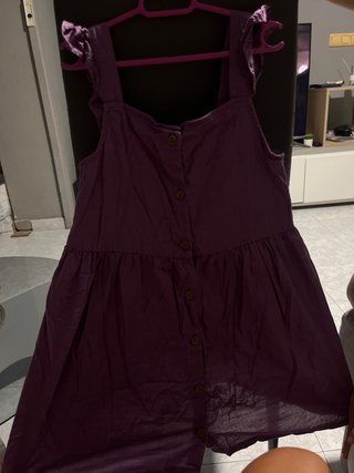 Vestido morado con botones (4-5 años)