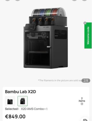 Impresora 3D Bambu Lab X2D Combo AMS 2 PRO Nueva