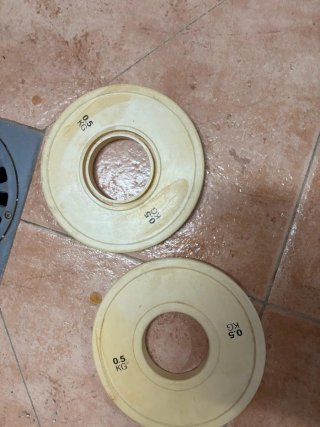 2 Discos de pesa 0.5 kg