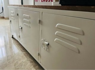 Mueble TV industrial madera y metal
