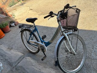Bicicleta de mujer con cesta