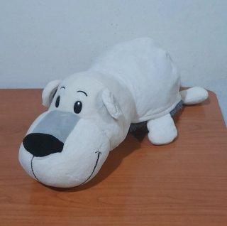 Peluche reversible, de Husky a Oso Polar., 55 cm.