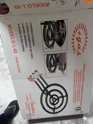 Paellero alta potencia tubo plano
