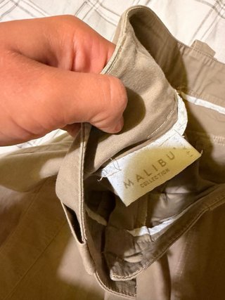 Bermuda pantaloni vintage beige/marrone