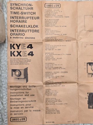 Reloj Programador Landis & Gyr KYE 4