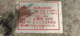 COMPRESOR AIRE ACONDICIONADO MAZDA 6 BERLINA (GG)