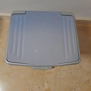Cubo basura pedal 23L azul/gris