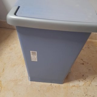 Cubo basura pedal 23L azul/gris
