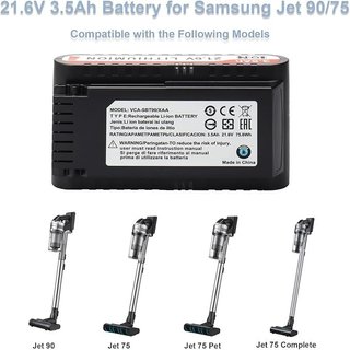 MXJFYY Batería 21,6V 3,5Ah Samsung Jet 75 90