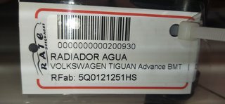 RADIADOR AGUA VOLKSWAGEN TIGUAN Advance BMT