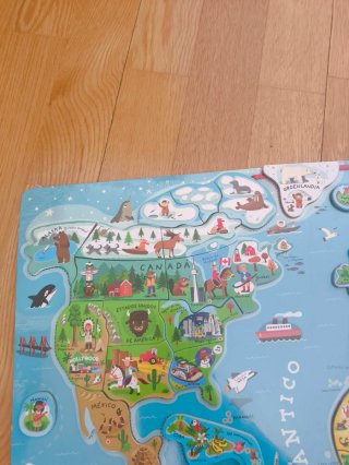 Mapa del Mundo imanes. Con envoltorio.