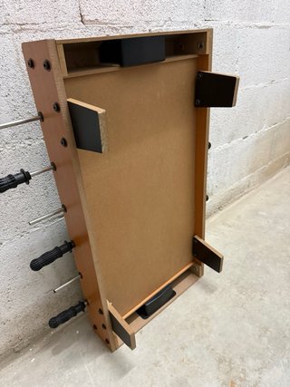 Futbolín de mesa infantil de madera con marcador