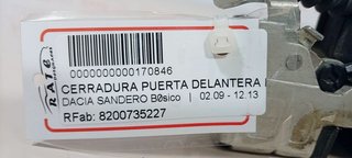 CERRADURA PUERTA DELANTERA IZQUIERDA DACIA SANDERO Básico