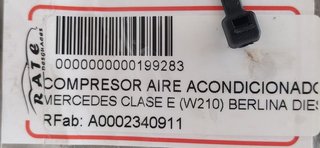 COMPRESOR AIRE ACONDICIONADO MERCEDES-BENZ CLASE E (W210) BERLINA DIESEL 300 Turbodiesel (210.025)