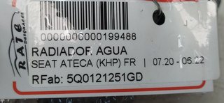RADIADOR AGUA SEAT ATECA (KHP) FR