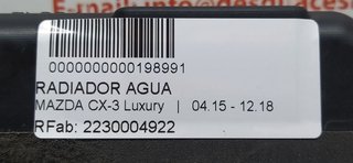 RADIADOR AGUA MAZDA CX-3 Luxury