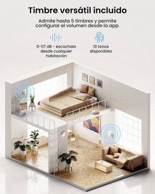 Videoportero Reolink con cable y timbre, HD 2K 5MP
