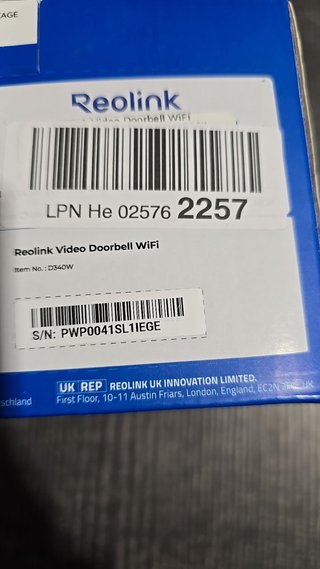 Videoportero Reolink con cable y timbre, HD 2K 5MP