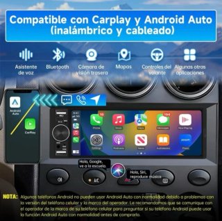 Radio Coche Pantalla Táctil 1 DIN CarPlay/Android
