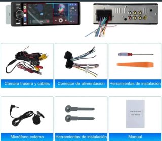 Radio Coche Pantalla Táctil 1 DIN CarPlay/Android