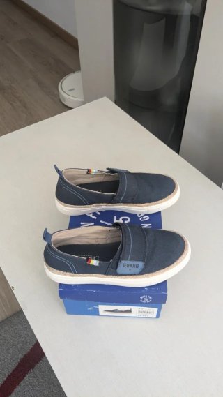 Zapatos náuticos lona azul marino Número 35