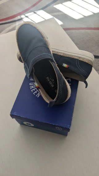 Zapatos náuticos lona azul marino Número 35
