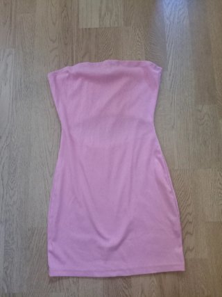 Vestido rosa Shein sin tirantes