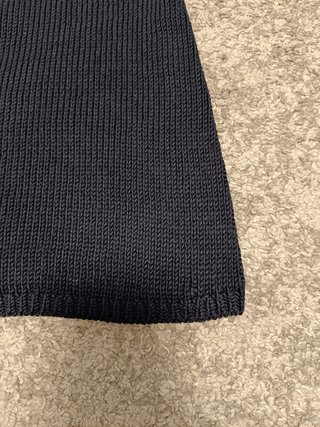 Vestido punto azul marino Zara