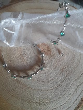 Aros Plata 925 Circonitas Verdes