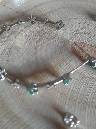 Aros Plata 925 Circonitas Verdes