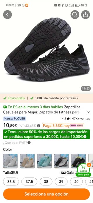Zapatos deportivos ligeros