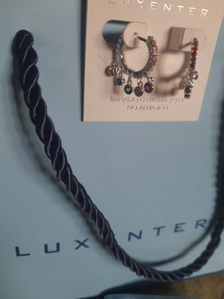 Pendientes Aro Luxenter Circonitas Colgando