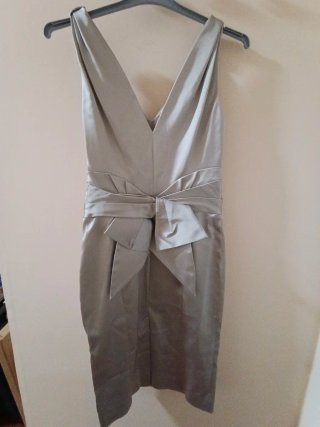 Vestido de fiesta plateado