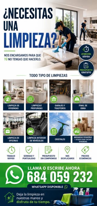 Limpieza Fin de Obra y Pisos (HOY)