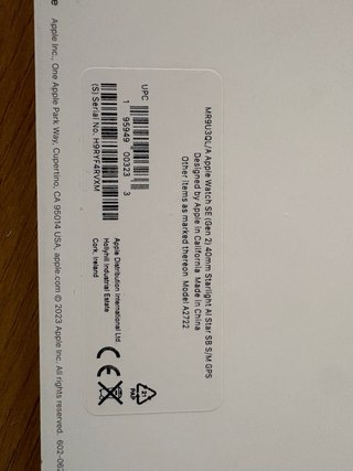 Apple Watch SE (Gen 2) 40mm GPS