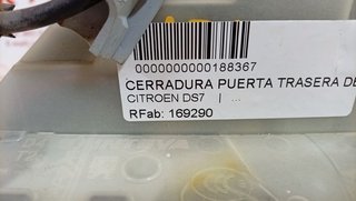 CERRADURA PUERTA TRASERA DERECHA CITROEN DS7