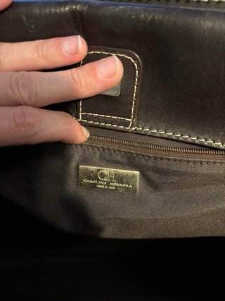 Bolso Carolina Herrera CH Beige y Marrón