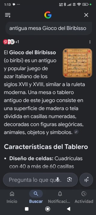 ANTIGUA MESA ITALIANA GIOGO DEL BIRIBISSI