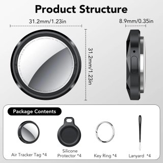 Smart Tracker Tag 4 Pack, Buscador de Objetos Blue