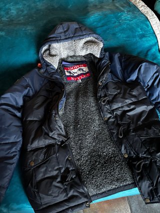 Anorak Invierno Superdry Azul/Negro
