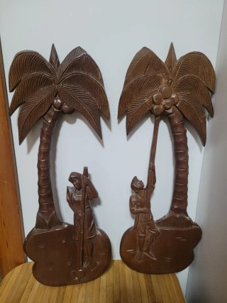 Relieves de pared palmera vintage (2 uds)