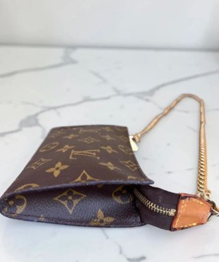 Pochette Louis Vuitton monogram Marrone Oro