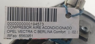 COMPRESOR AIRE ACONDICIONADO OPEL VECTRA C BERLINA Comfort
