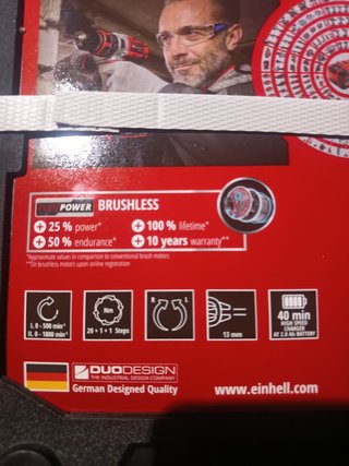 Taladro percutor Einhell 18V Li-BL Kit
