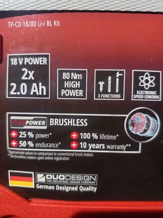 Taladro percutor Einhell 18V Li-BL Kit