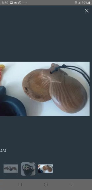 Castañuelas antiguas de madera
