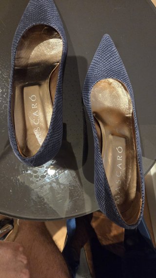 Zapatos de tacón Mascaró azul talla 40