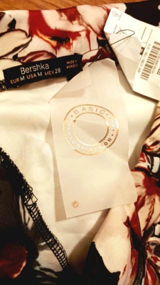 Gonna asimmetrica floreale Bershka S