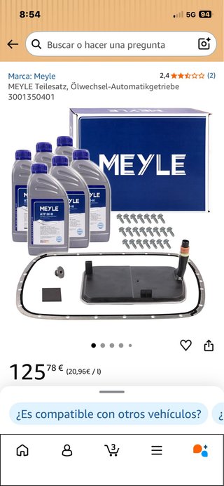 Kit Mantenimiento Caja Cambio Automática Mercedes