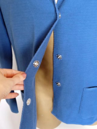 Cardigan Marina Rinaldi cotone blu taglia S